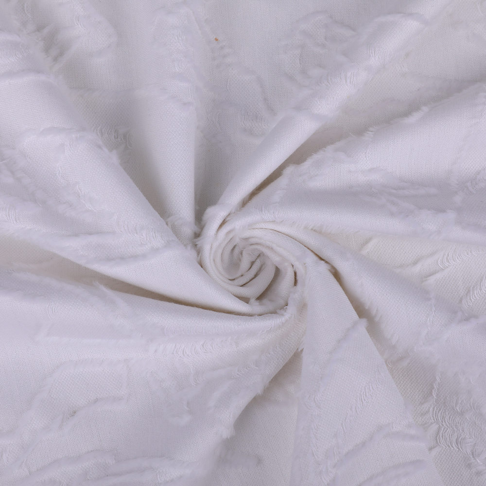 Jacquard trimdraad ademende luxe katoenen zijden dame gebreide stof