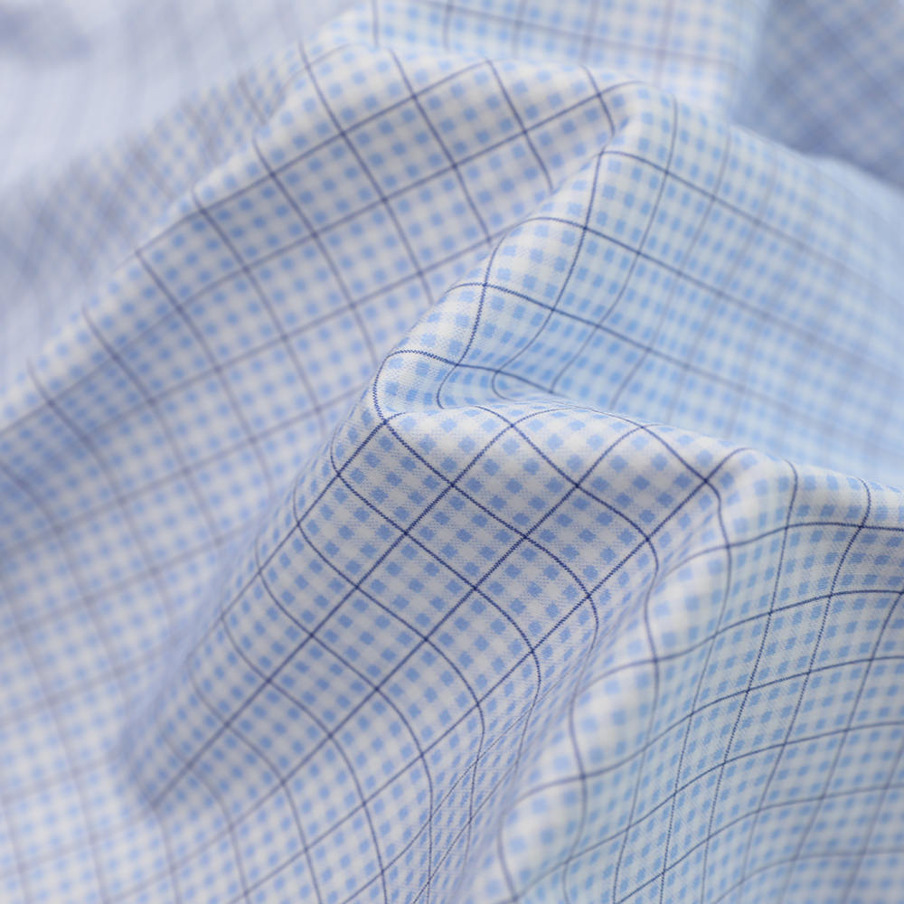 Ademend en comfortabel digitaal printen katoenen geruite shirt stof