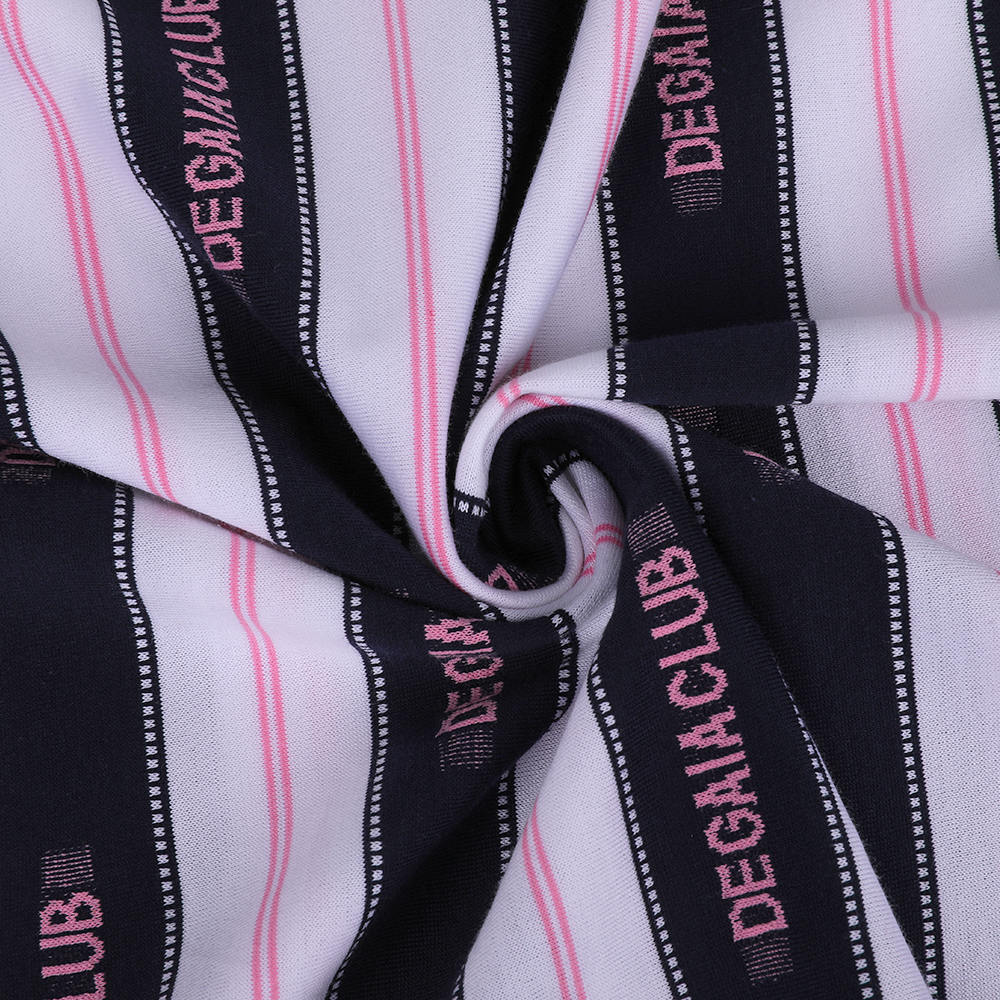 Jacquard snijdend draadstrook luxe zee -eiland katoen gebreide dame stof