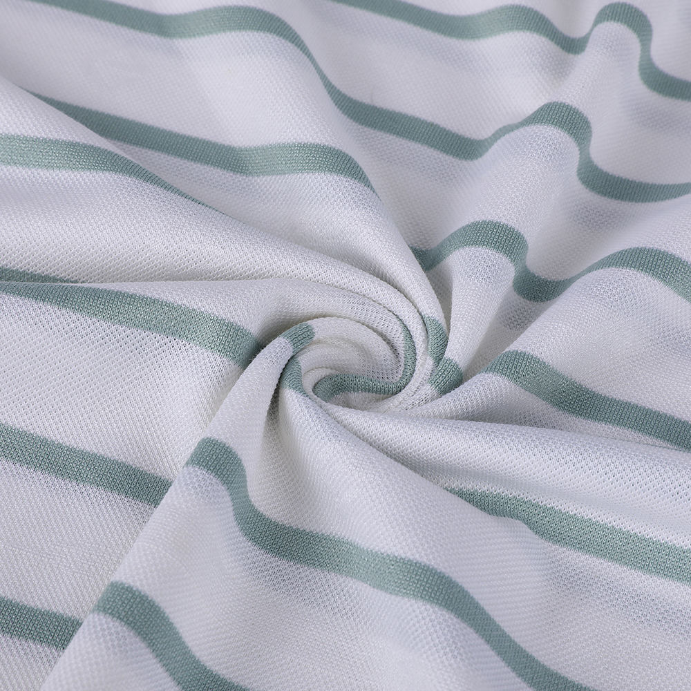 Enkele jacquard streep huidvriendelijke 30/70 katoenen moerbei zijdestof