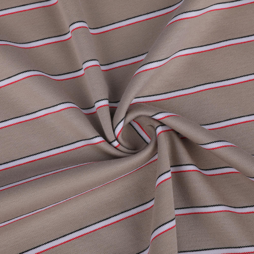 Interlock comfortabel milieuvriendelijk La garen-geverfde gestreepte vloeibare ammoniak katoen t-shirt stof