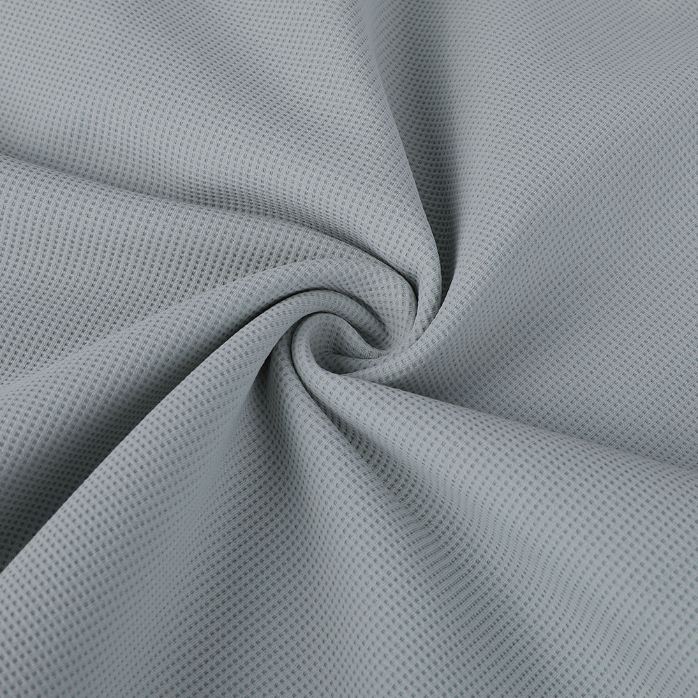 Anti-snagging buitendovochtabsorptie en snel drogende vrijetijdssportpolyester dubbele jacquard vrijetijdsstructuur